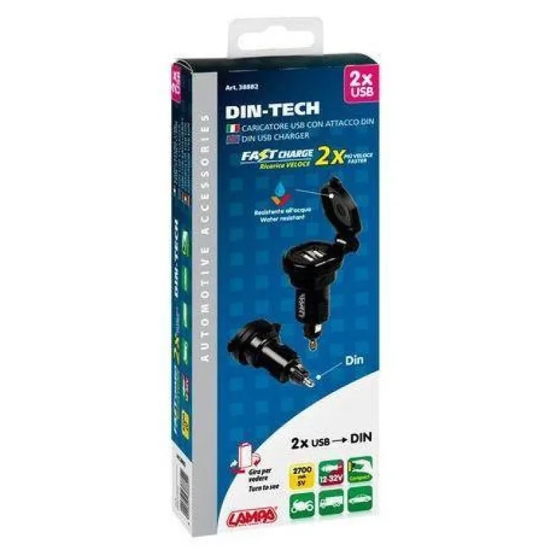 Ładowarka LAMPA DIN-TECH 2xUSB