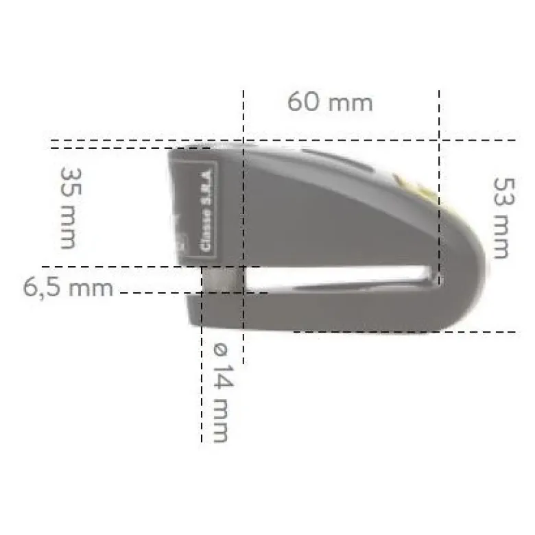 Blokada na tarczę hamulcową AUVRAY B-LOCK 14 BLACK/YELLOW czarny żółty