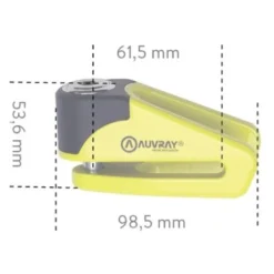 Blokada na tarczę hamulcową AUVRAY BD210 YELLOW żółty