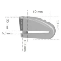 Blokada na tarczę hamulcową AUVRAY B-LOCK 14 INOX STEEL srebrny