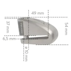 Blokada na tarczę hamulcową AUVRAY B-LOCK 10 INOX STEEL srebrny