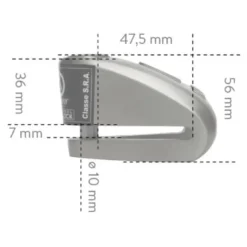 Blokada na tarczÄ™ hamulcowÄ… AUVRAY DK10 STEEL szary czarny