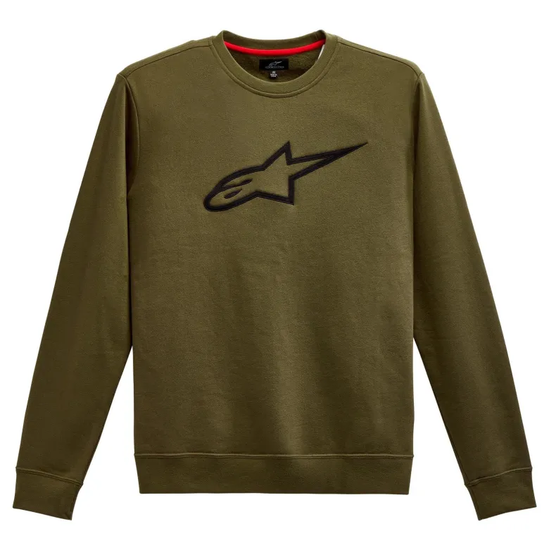 Bluza ALPINESTARS AGELESS CREW MILITARY GREEN/BLACK zielony czarny