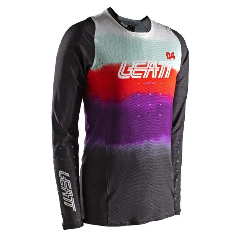Bluza cross damska LEATT MOTO 4.5 LITE LADY SUNBURN czarny biały czerwony fioletowy