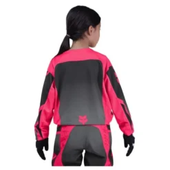 Bluza cross dziecięca FOX JUNIOR GIRLS 180 SHIELD BLACK/PINK czarny różowy