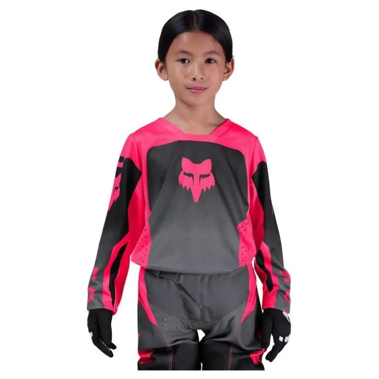 Bluza cross dziecięca FOX JUNIOR GIRLS 180 SHIELD BLACK/PINK czarny różowy