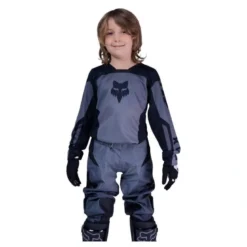 Bluza cross dziecięca FOX JUNIOR 180 SHIELD BLACK czarny