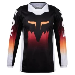 Bluza cross dziecięca FOX JUNIOR 180 FLORA BLACK czarny pomarańczowy