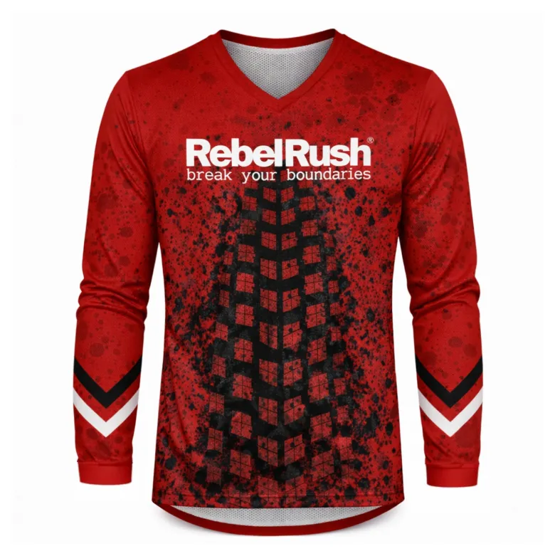 Bluza cross REBELRUSH ROOST RED czerwony czarny
