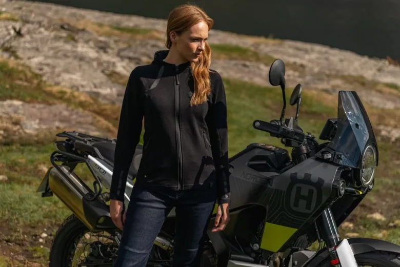Bluza motocyklowa damska KNOX SHIELD HOODY LADY BLACK czarny