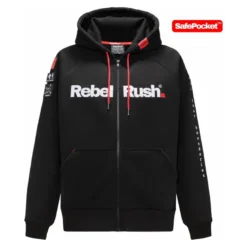 Bluza REBELRUSH ZIP BLACK czarny
