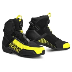 Buty motocyklowe krótkie Shima Edge Vent Men czarny-zółty fluo