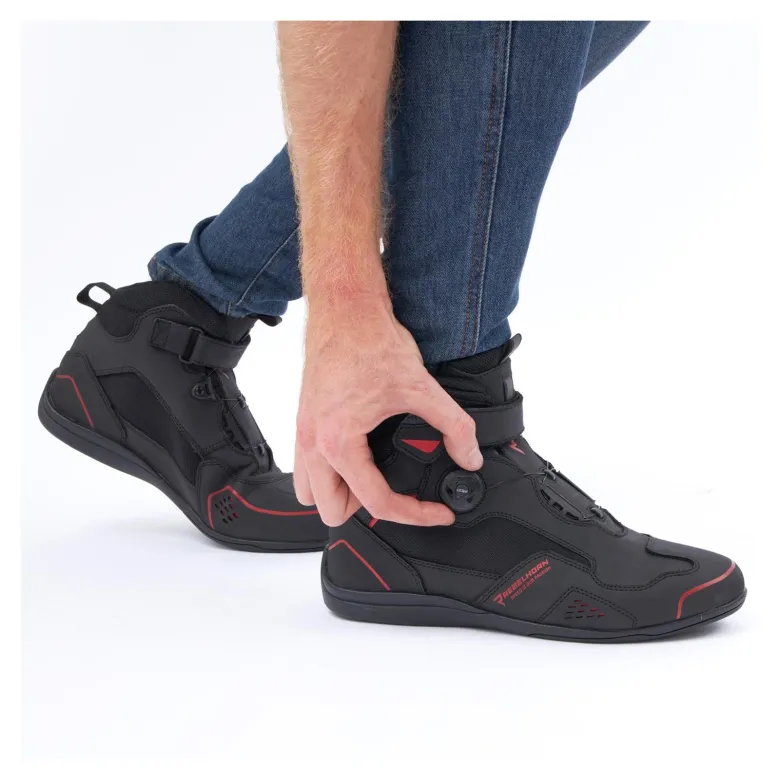 Buty motocyklowe Rebelhorn Spark II czarny-czerwony
