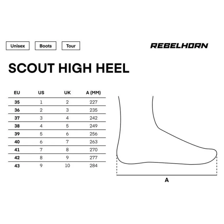 Buty turystyczne damskie REBELHORN SCOUT HIGH HEEL MATT BLACK czarny
