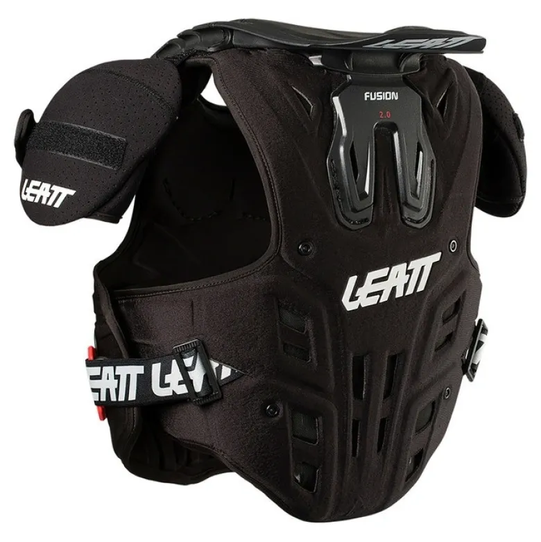 Buzer dziecięcy LEATT FUSION VEST 2.0 JUNIOR z osłoną szyi BLACK czarny