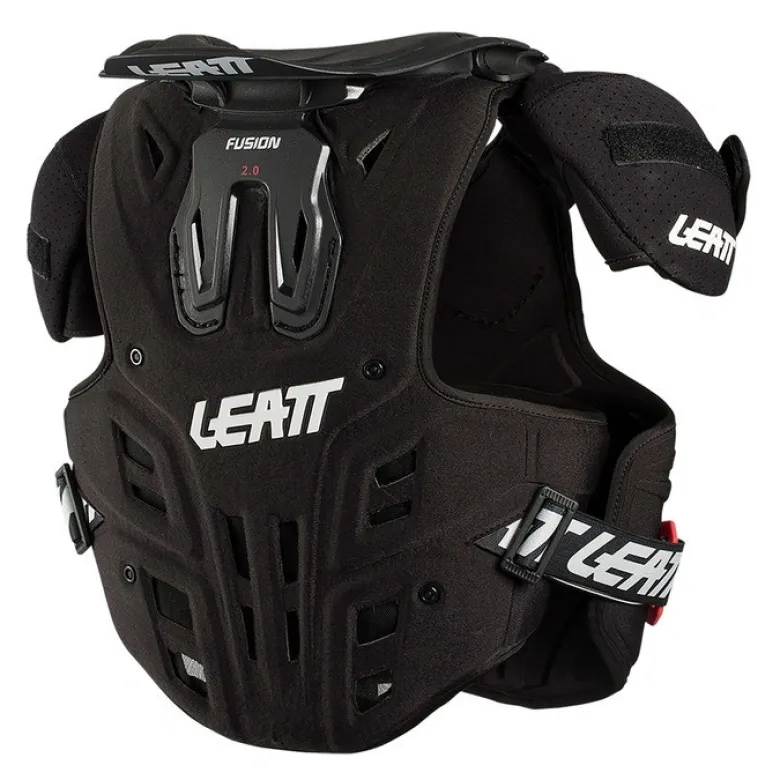 Buzer dziecięcy LEATT FUSION VEST 2.0 JUNIOR z osłoną szyi BLACK czarny