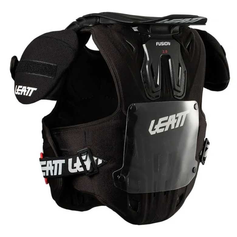 Buzer dziecięcy LEATT FUSION VEST 2.0 JUNIOR z osłoną szyi BLACK czarny
