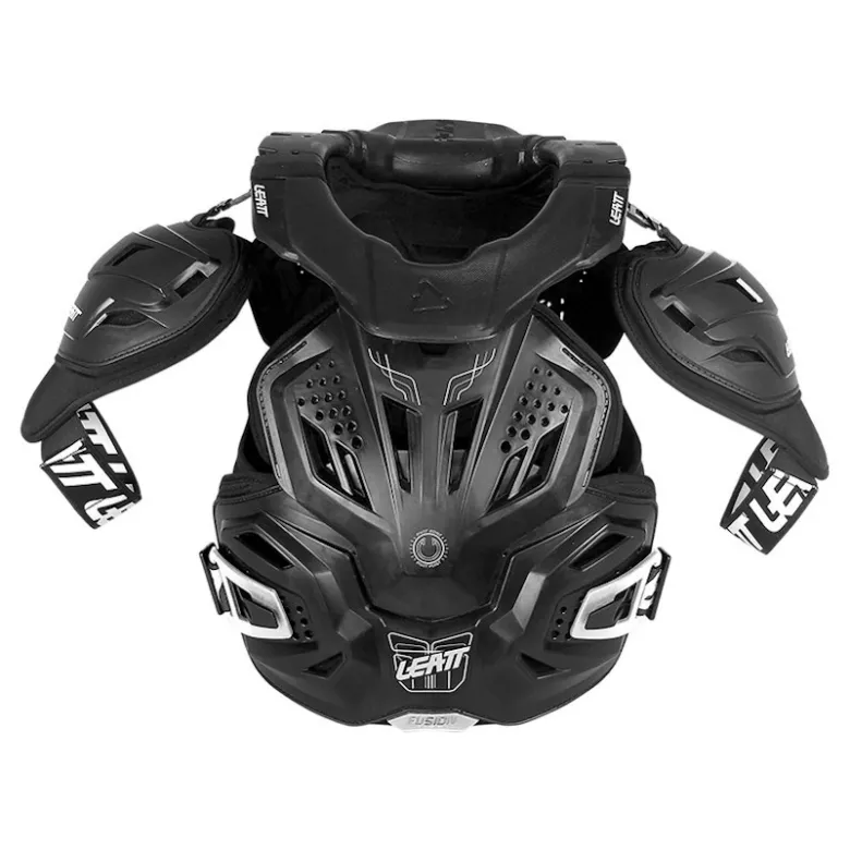 Buzer LEATT FUSION VEST 3.0 z osłoną szyi BLACK czarny