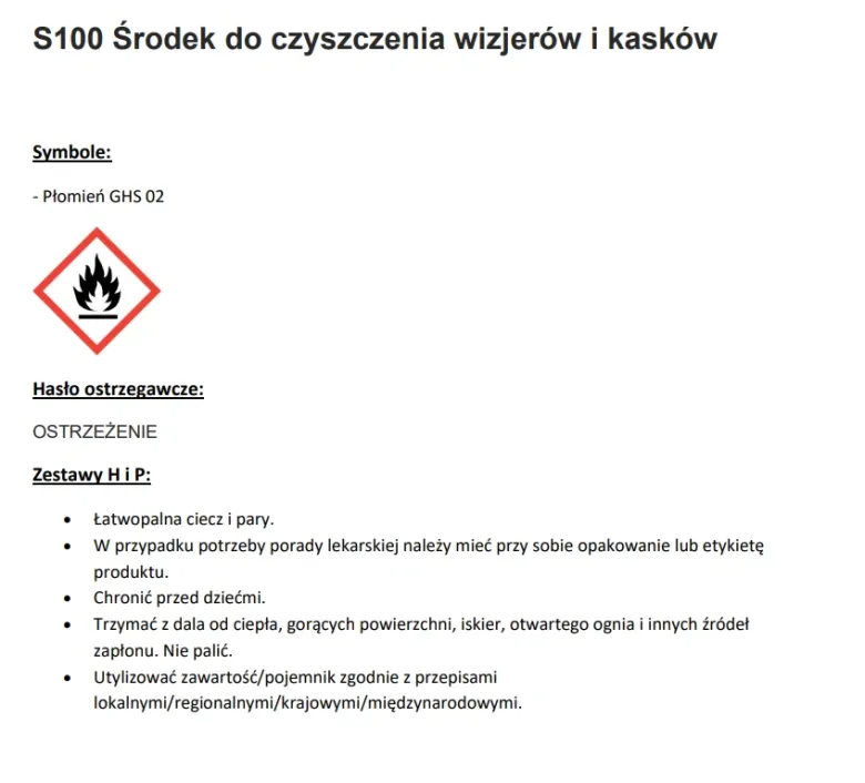 CHUSTECZKA CZYSZCZĄCA S100 VISIER UND HELMREINIGER/VISOR & HELMET CLEANER