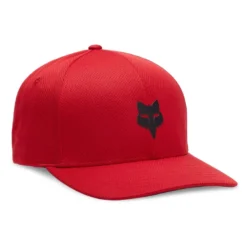 Czapka z daszkiem FOX HEAD TECH FLEXFIT FLAME RED czerwony