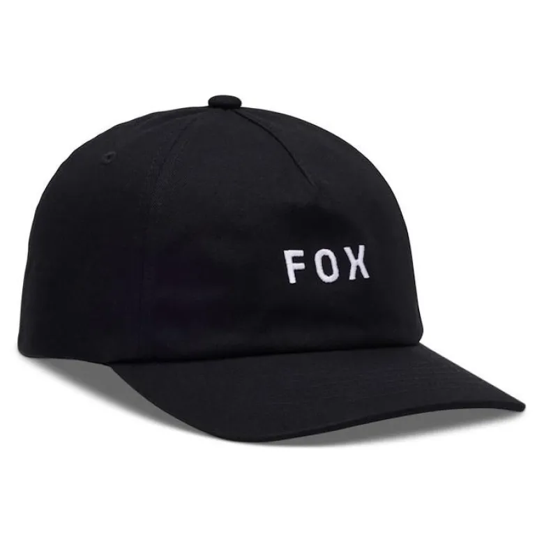 Czapka z daszkiem FOX WORDMARK ADJUSTABLE BLACK/WHITE czarny biały
