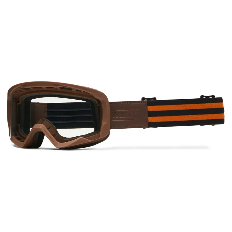 Gogle motocyklowe IMX ENDURANCE RUST BROWN MATT/ORANGE SZYBA ORANGE + CLEAR brązowy pomarańczowy
