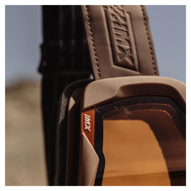Gogle motocyklowe IMX ENDURANCE RUST BROWN MATT/ORANGE SZYBA ORANGE + CLEAR brązowy pomarańczowy