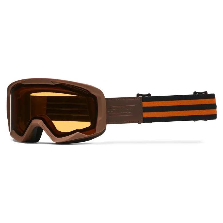 Gogle motocyklowe IMX ENDURANCE RUST BROWN MATT/ORANGE SZYBA ORANGE + CLEAR brązowy pomarańczowy