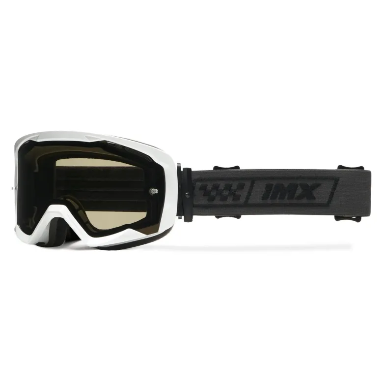 Gogle motocyklowe IMX ENDURANCE RACE WHITE GLOSS/BLACK SZYBA DARK SMOKE + CLEAR biały czarny