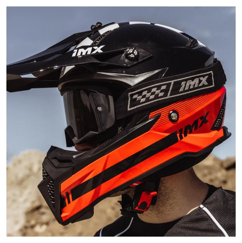 Gogle motocyklowe IMX ENDURANCE RACE BLACK MATT/GREY SZYBA DARK SMOKE + CLEAR czarny mat szary