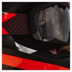 Gogle motocyklowe IMX ENDURANCE FLIP BLACK MATT/RED SZYBA DARK SMOKE + CLEAR czarny mat czerwony