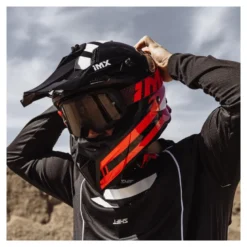 Gogle motocyklowe IMX ENDURANCE FLIP BLACK MATT/RED SZYBA DARK SMOKE + CLEAR czarny mat czerwony