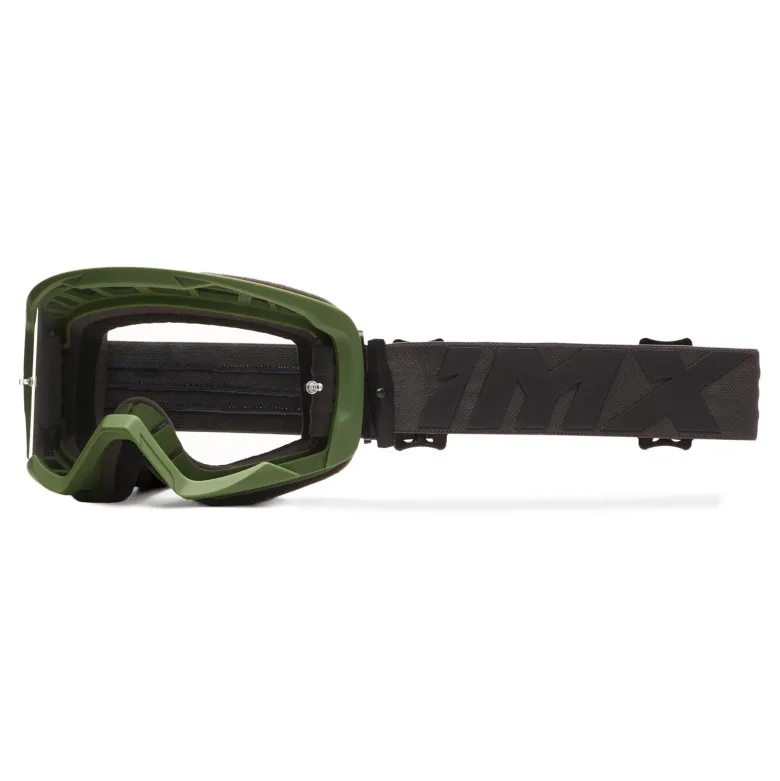 Gogle motocyklowe IMX ENDURANCE FLIP GREEN MATT/BLACK SZYBA DARK SMOKE + CLEAR zielony czarny