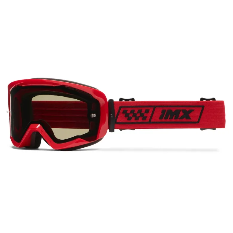 Gogle motocyklowe IMX ENDURANCE RACE RED GLOSS/RED SZYBA DARK SMOKE + CLEAR czerwony