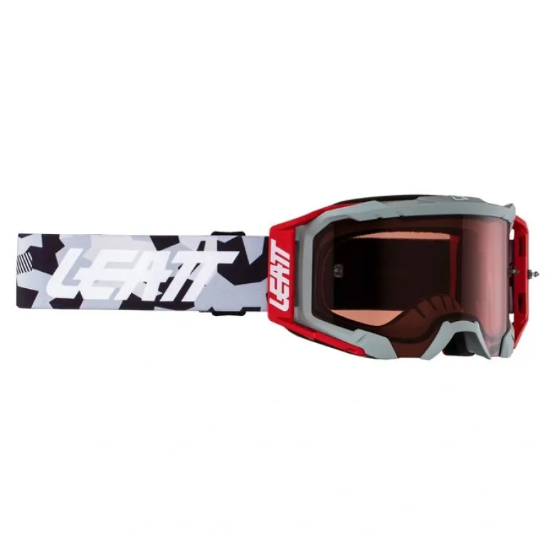 Gogle motocyklowe LEATT VELOCITY 5.5 UC 32 VLT FORGE ROSE szary czerwony