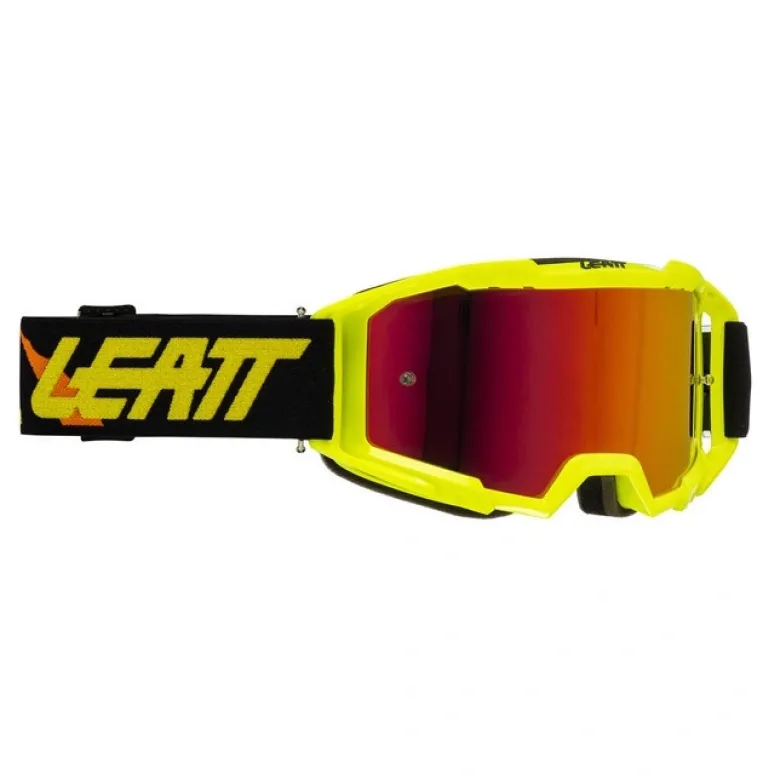 Gogle motocyklowe LEATT VIZION 3.5 IRIZ 45 VLT LIME RED żółty