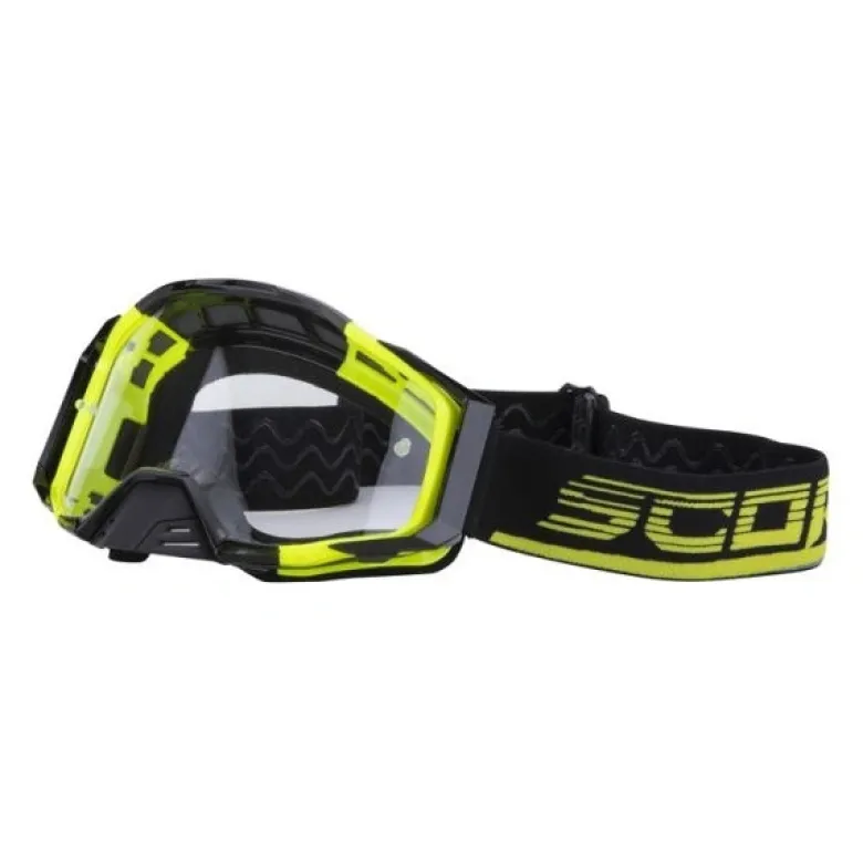 Gogle motocyklowe SCORPION E21 NEON YELLOW/BLACK żółty fluo czarny