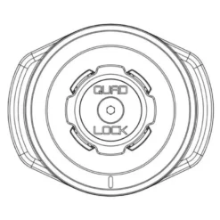 Głowica QUAD LOCK wodoodporna z ładowarką indukcyjną 12-24V (V2) czarny