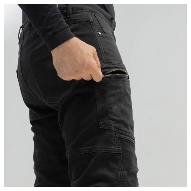 Jeansy motocyklowe BROGER BRONX BLACK czarny