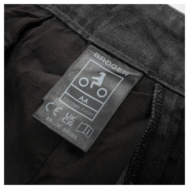 Jeansy motocyklowe BROGER BRONX BLACK czarny