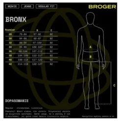 Jeansy motocyklowe BROGER BRONX BLACK czarny