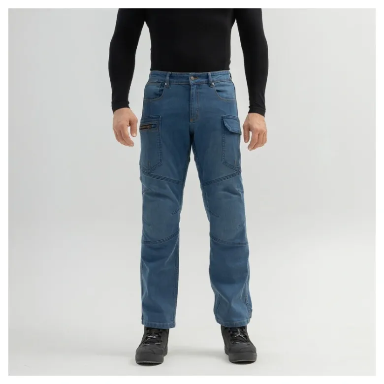 Jeansy motocyklowe BROGER BRONX BLUE niebieski