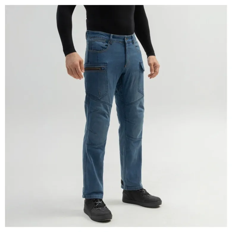 Jeansy motocyklowe BROGER BRONX BLUE niebieski