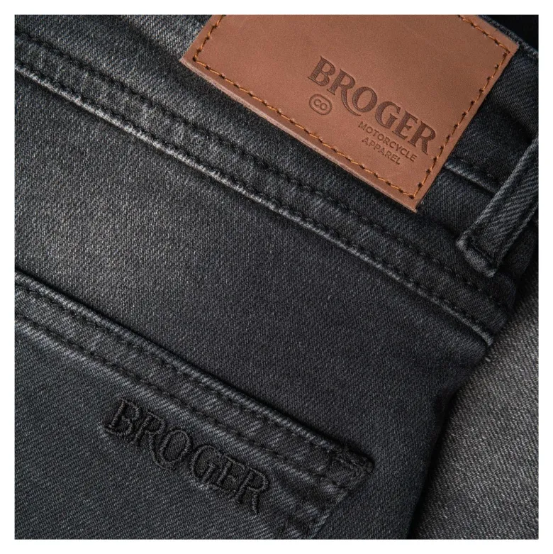 Jeansy motocyklowe BROGER CALIFORNIA WASHED GREY szary