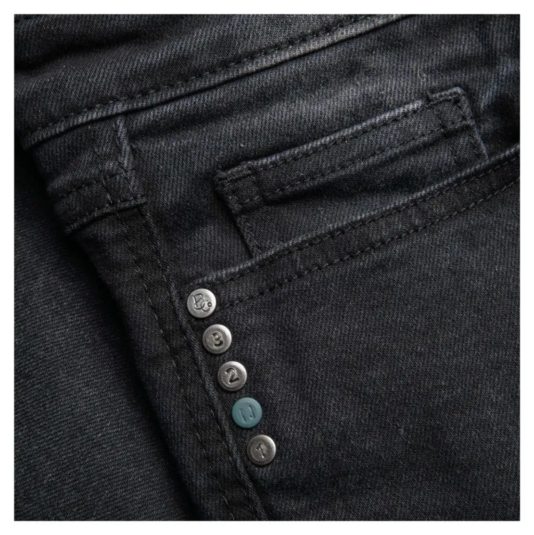 Jeansy motocyklowe BROGER CALIFORNIA WASHED BLACK czarny