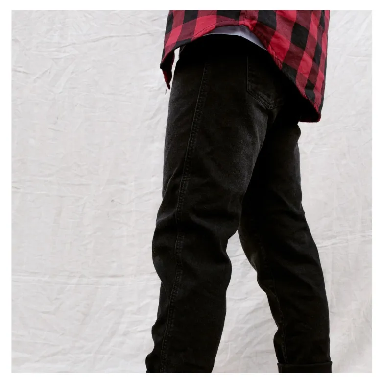 Jeansy motocyklowe BROGER CALIFORNIA WASHED BLACK czarny