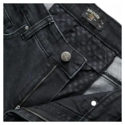 Jeansy motocyklowe damskie BROGER FLORIDA II LADY SLIM FIT WASHED BLACK czarny