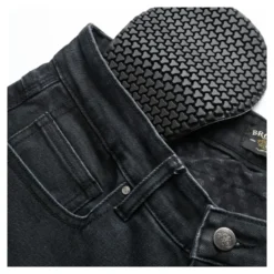 Jeansy motocyklowe damskie BROGER FLORIDA II LADY SLIM FIT WASHED BLACK czarny