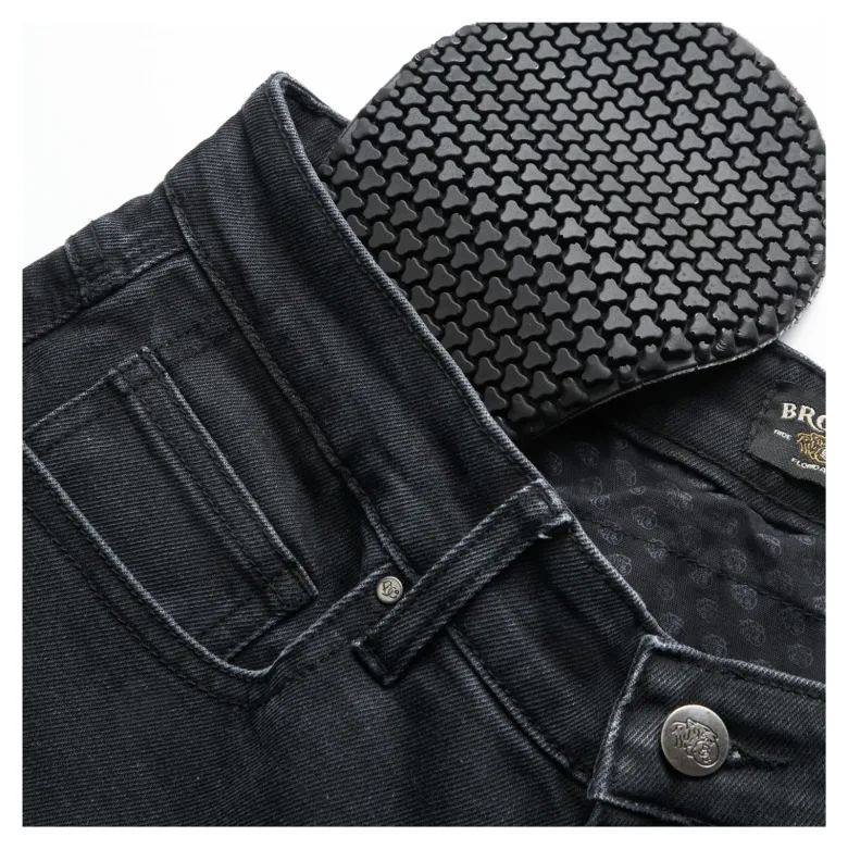 Jeansy motocyklowe damskie BROGER FLORIDA II LADY SLIM FIT WASHED BLACK czarny