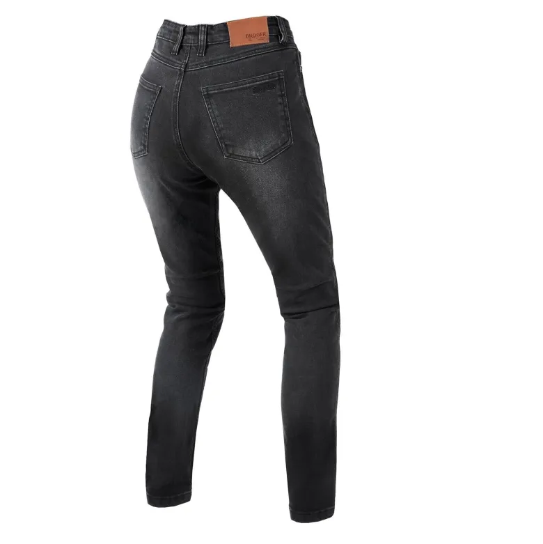 Jeansy motocyklowe damskie BROGER FLORIDA II LADY SLIM FIT WASHED BLACK czarny